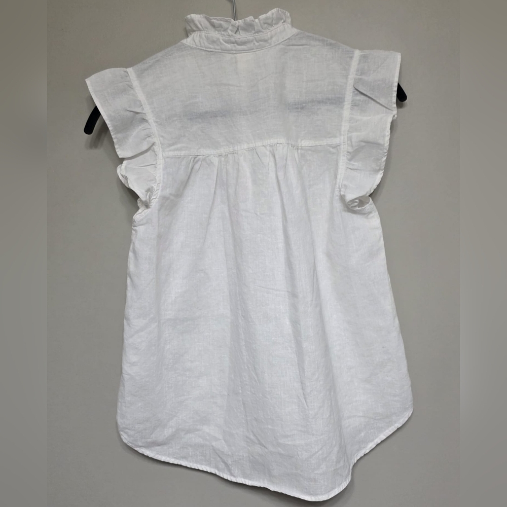 H&M White Ruffled Top - Picture 2 of 5
